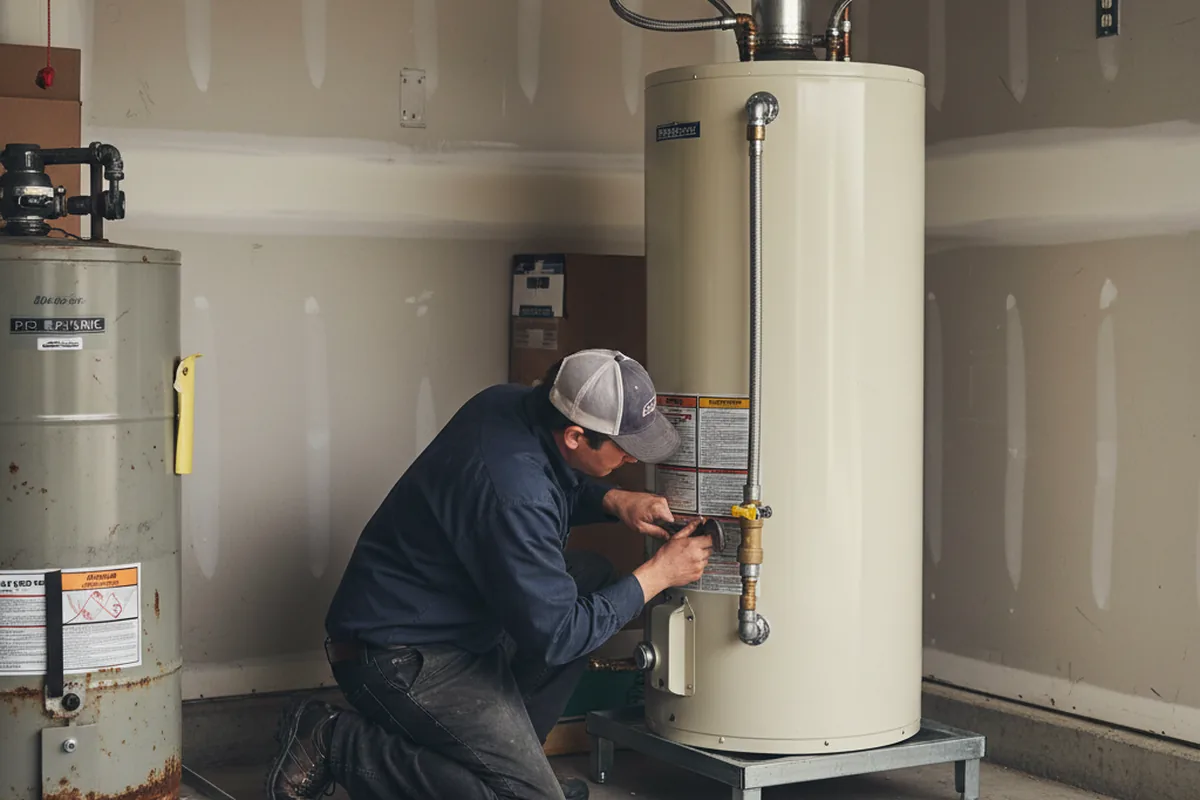 Water heater and shutoff valve replacement in Trevor